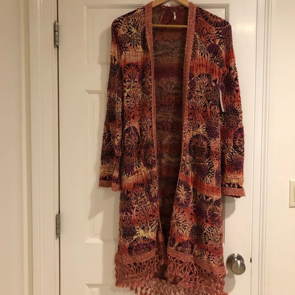 NWT Free People long jacket/cardigan